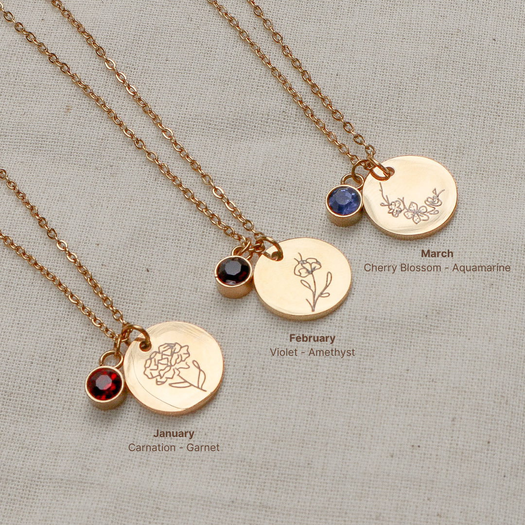 Birth Flower Necklace