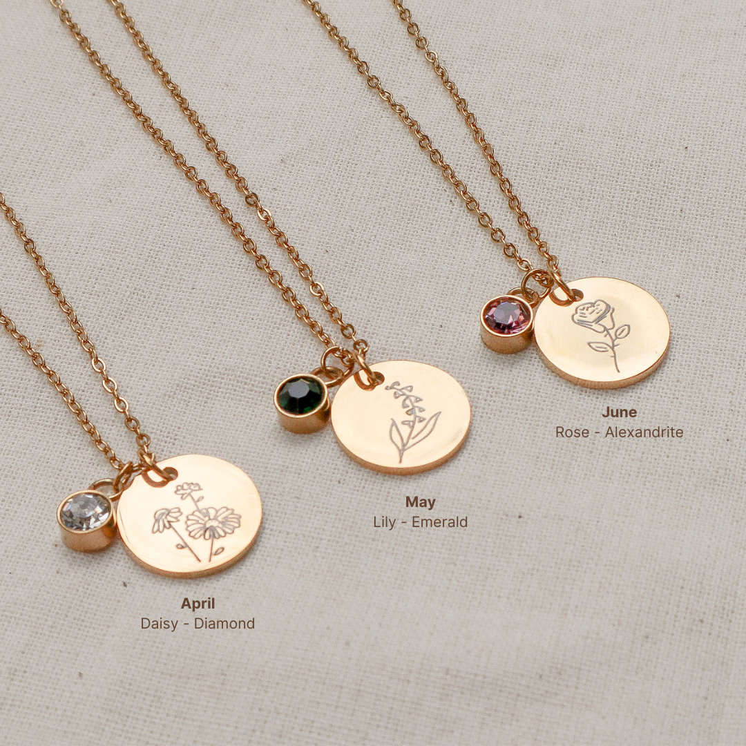 Birth Flower Necklace