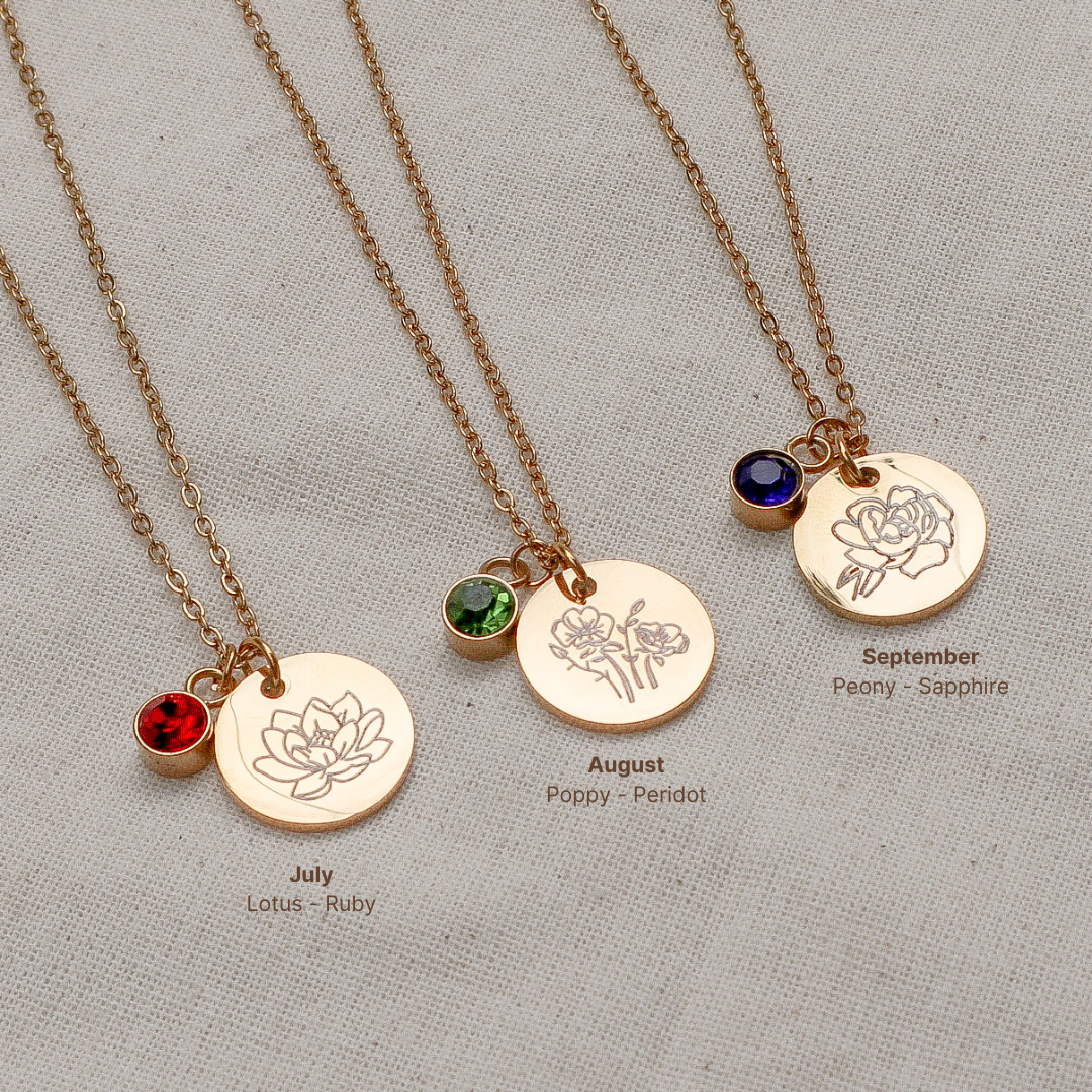 Birth Flower Necklace