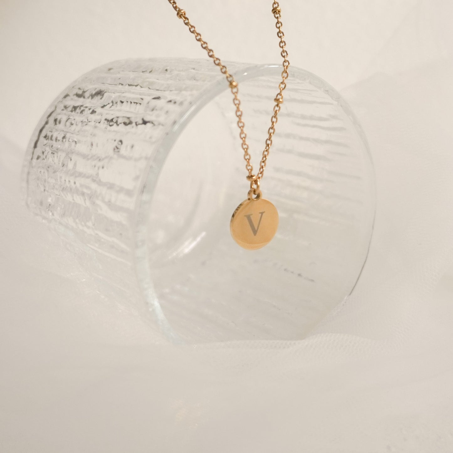 Engraved Disc Necklace