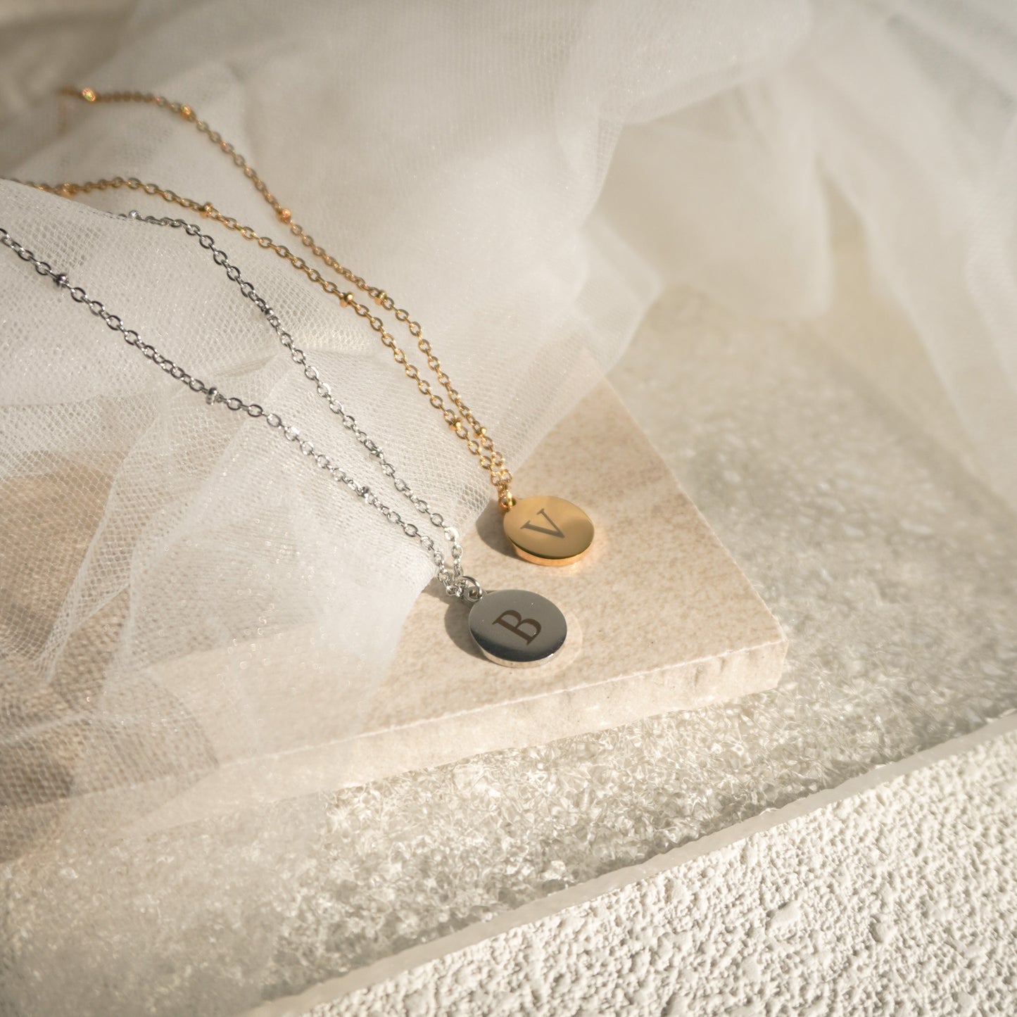 Engraved Disc Necklace