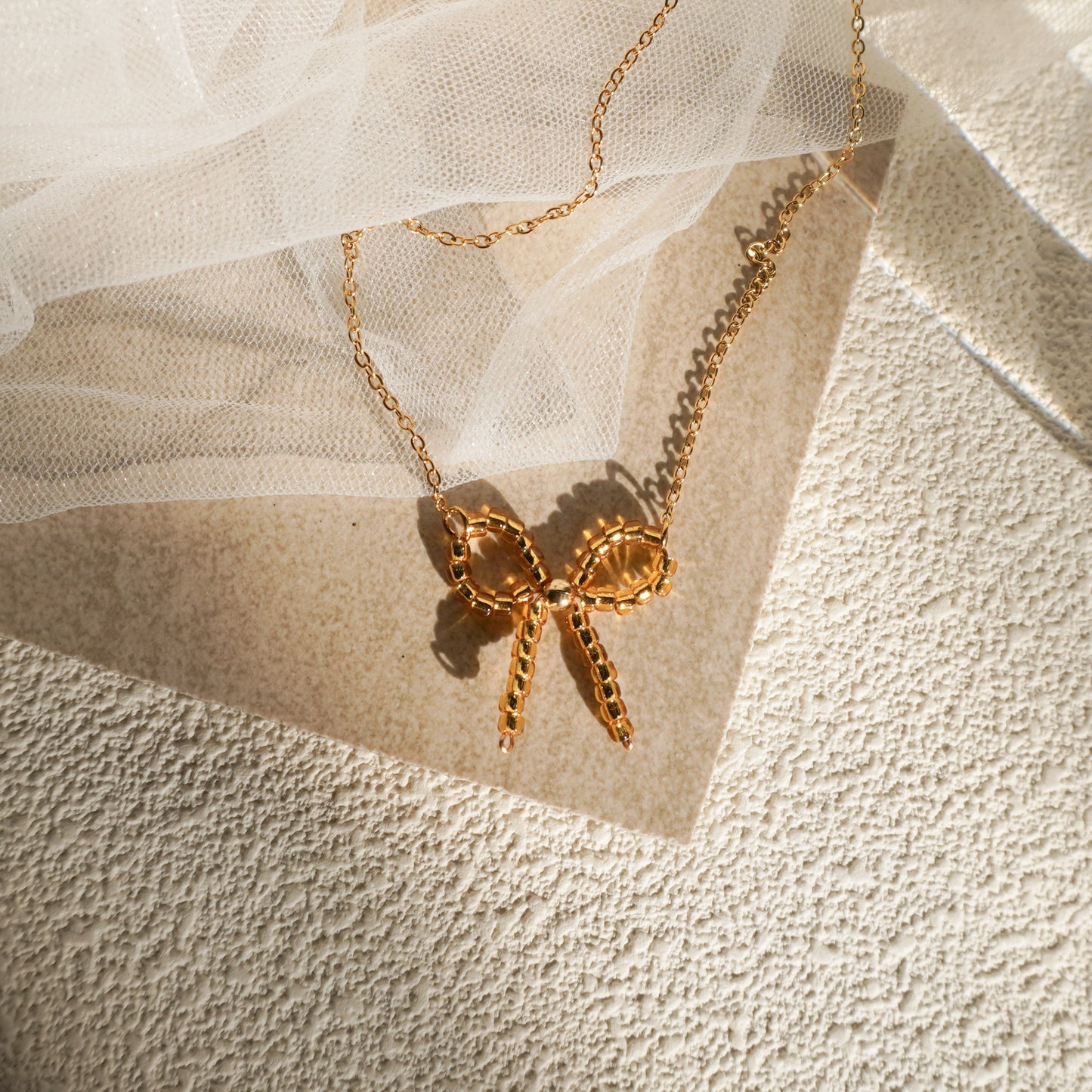 Golden Bow Necklace
