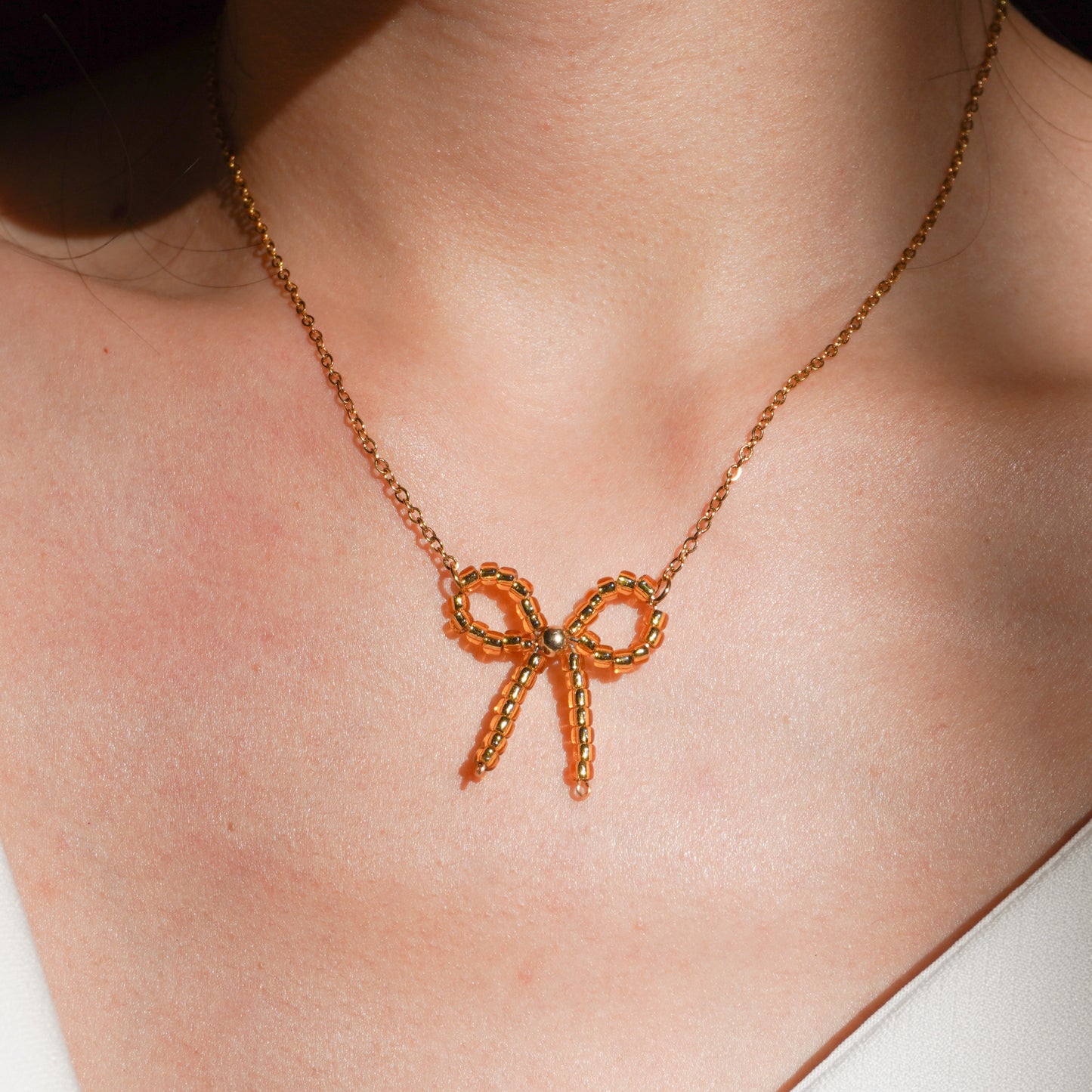 Golden Bow Necklace