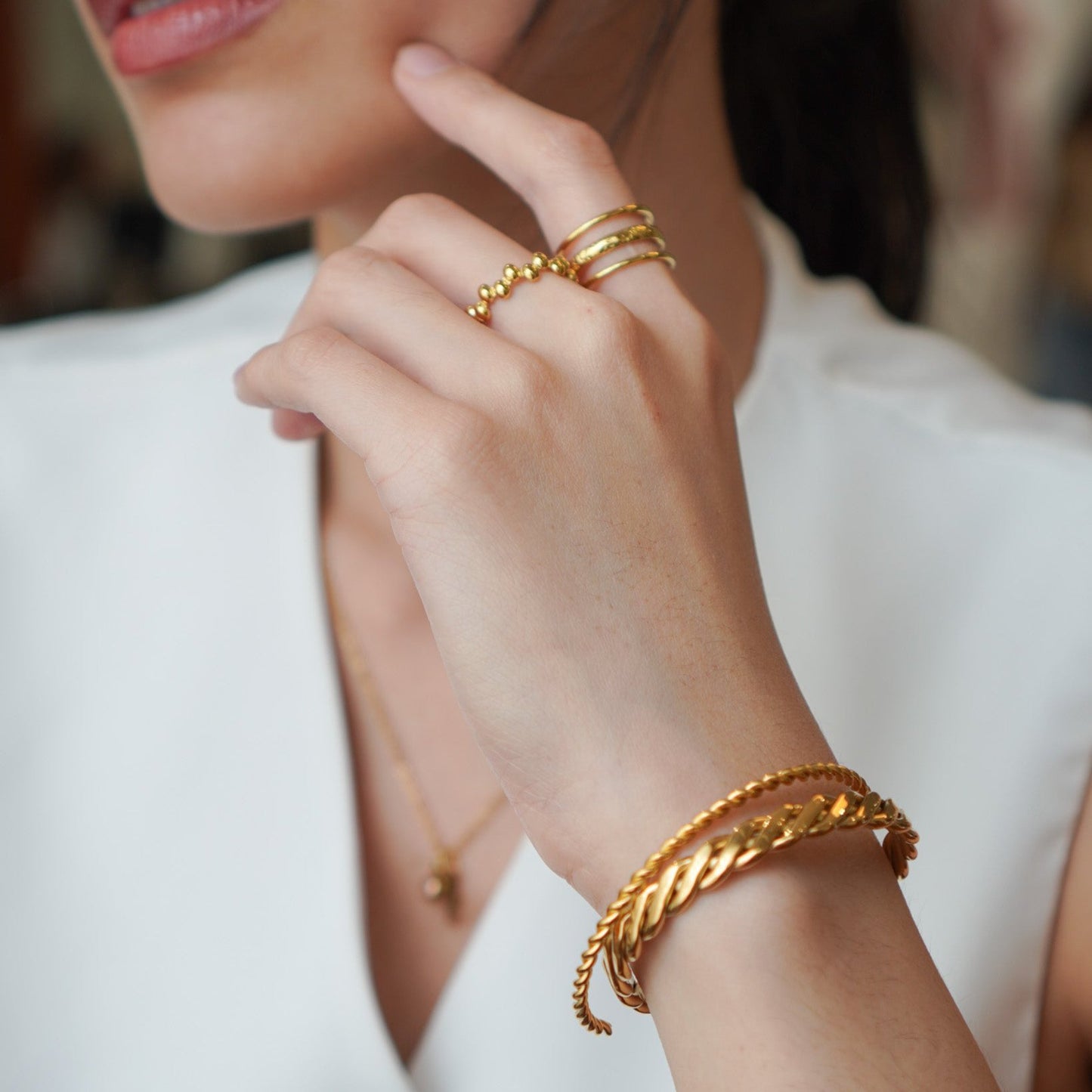 Thin Twisted Bangle