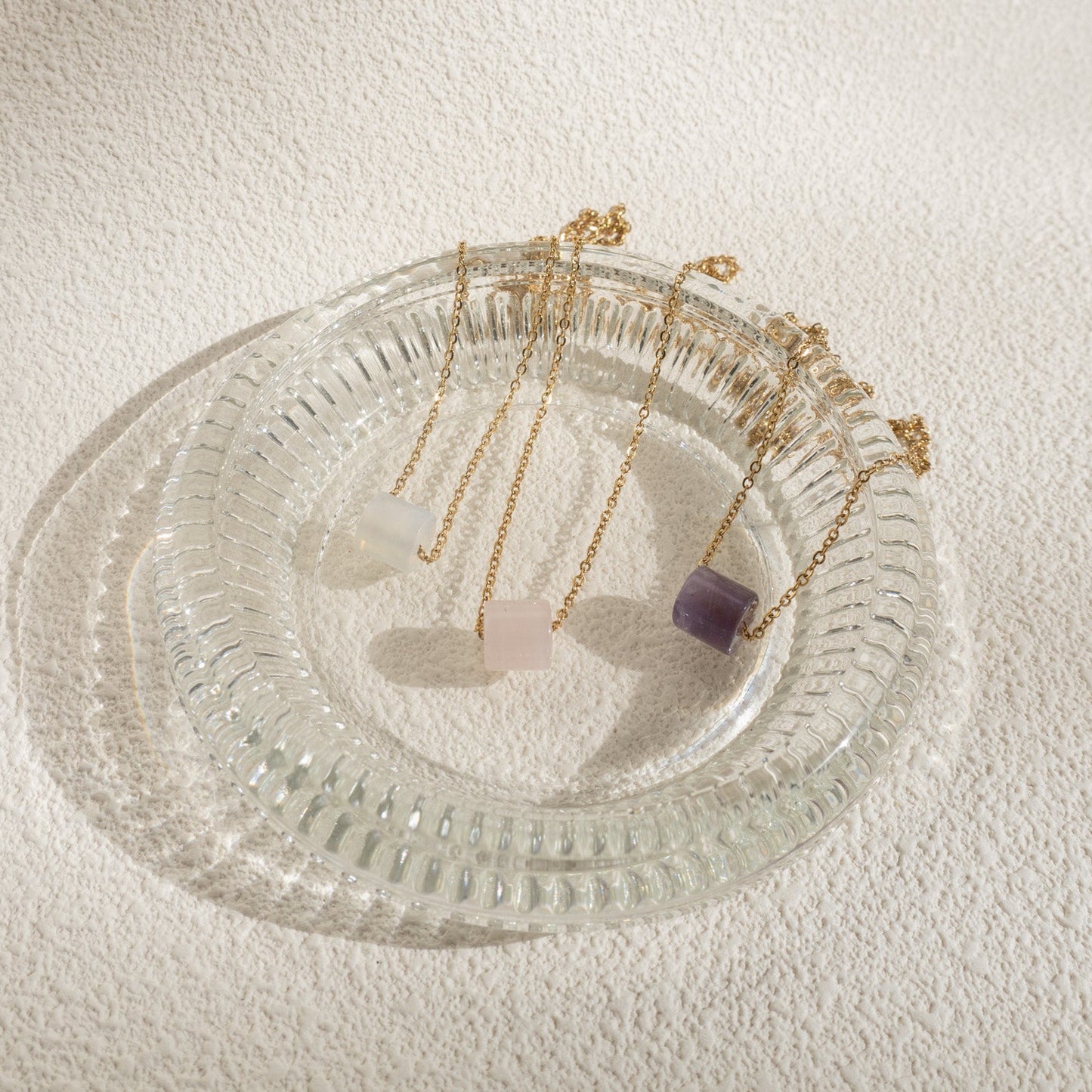 Gemstone Tube Necklace