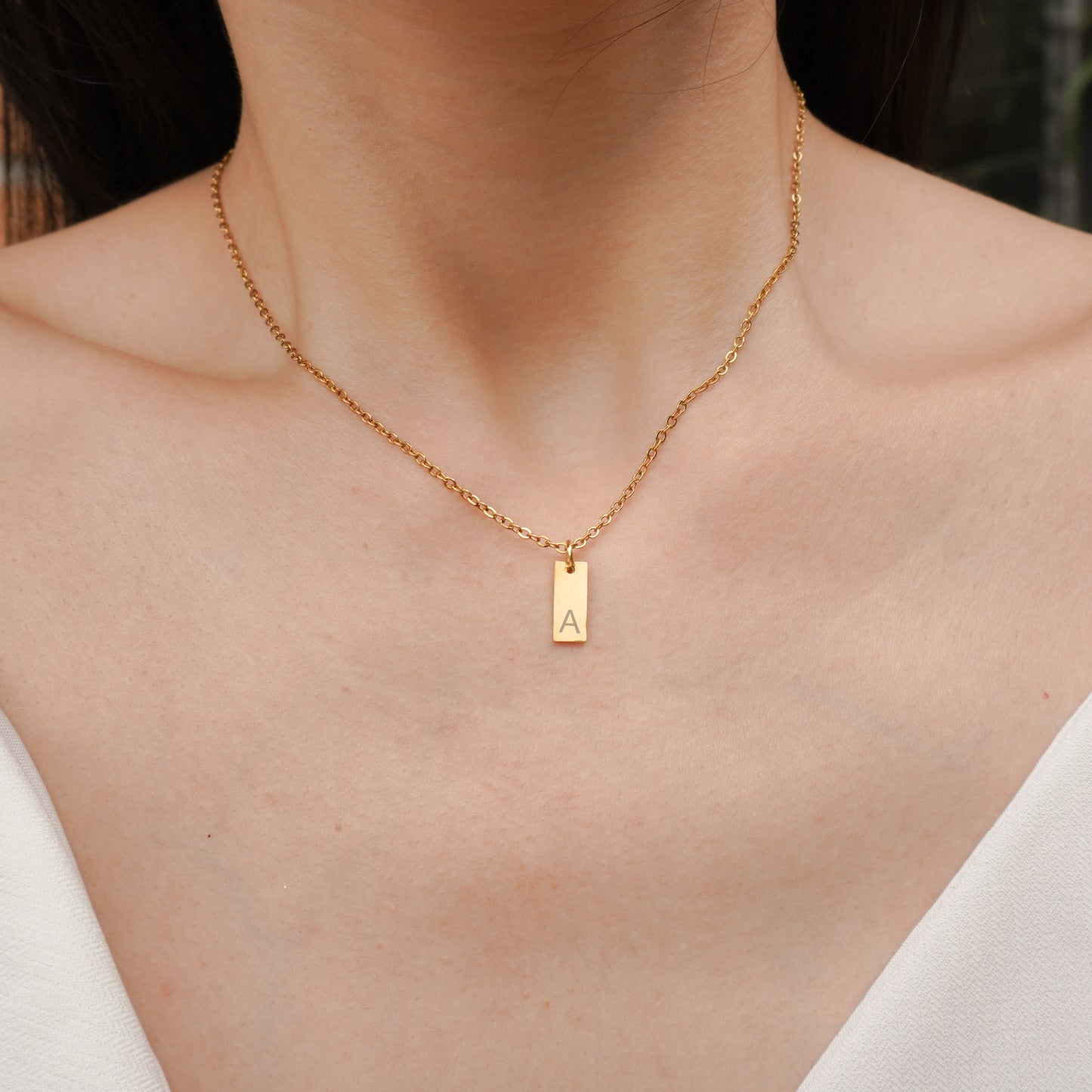 Minimalist Engraved Necklace