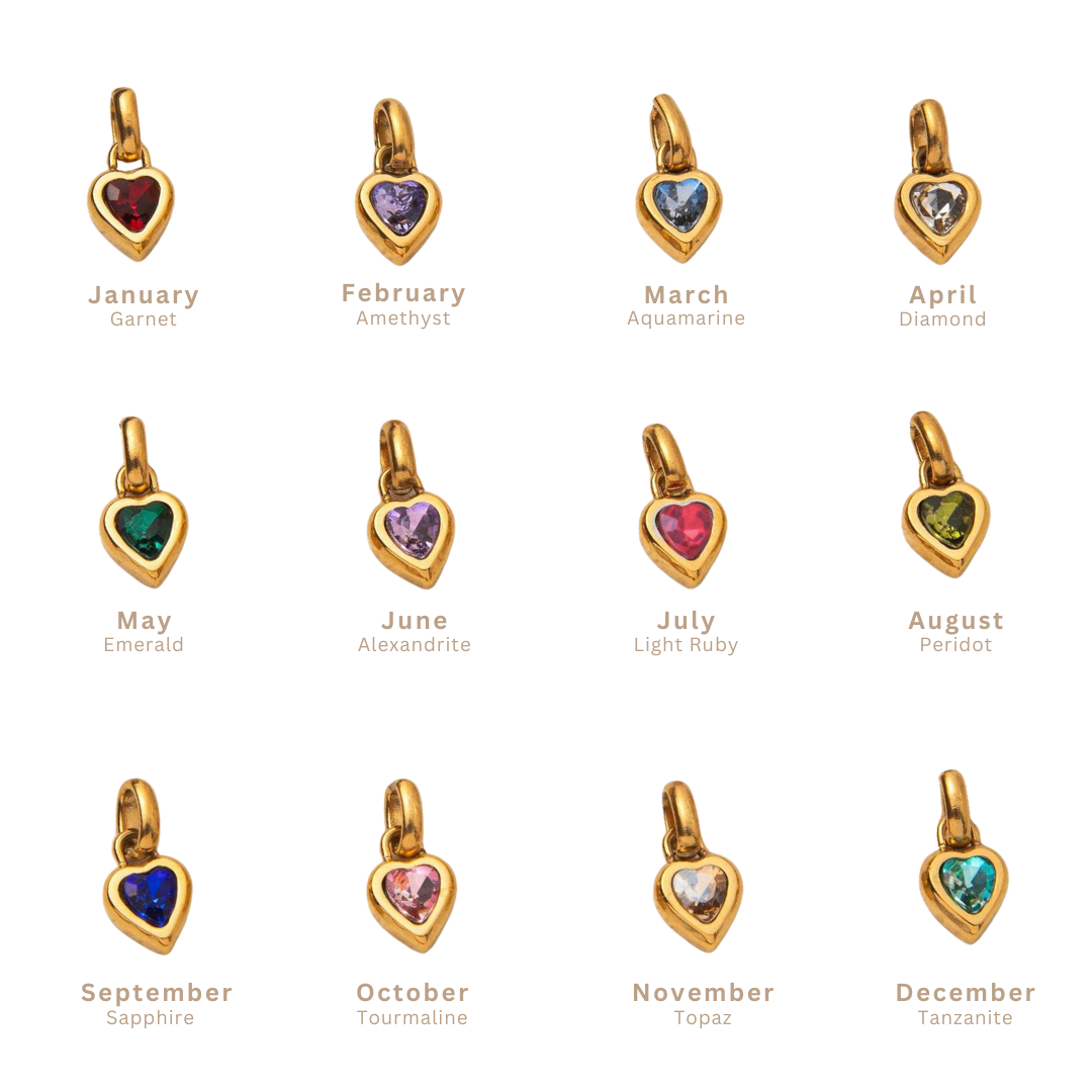 Heart Birthstone Necklace