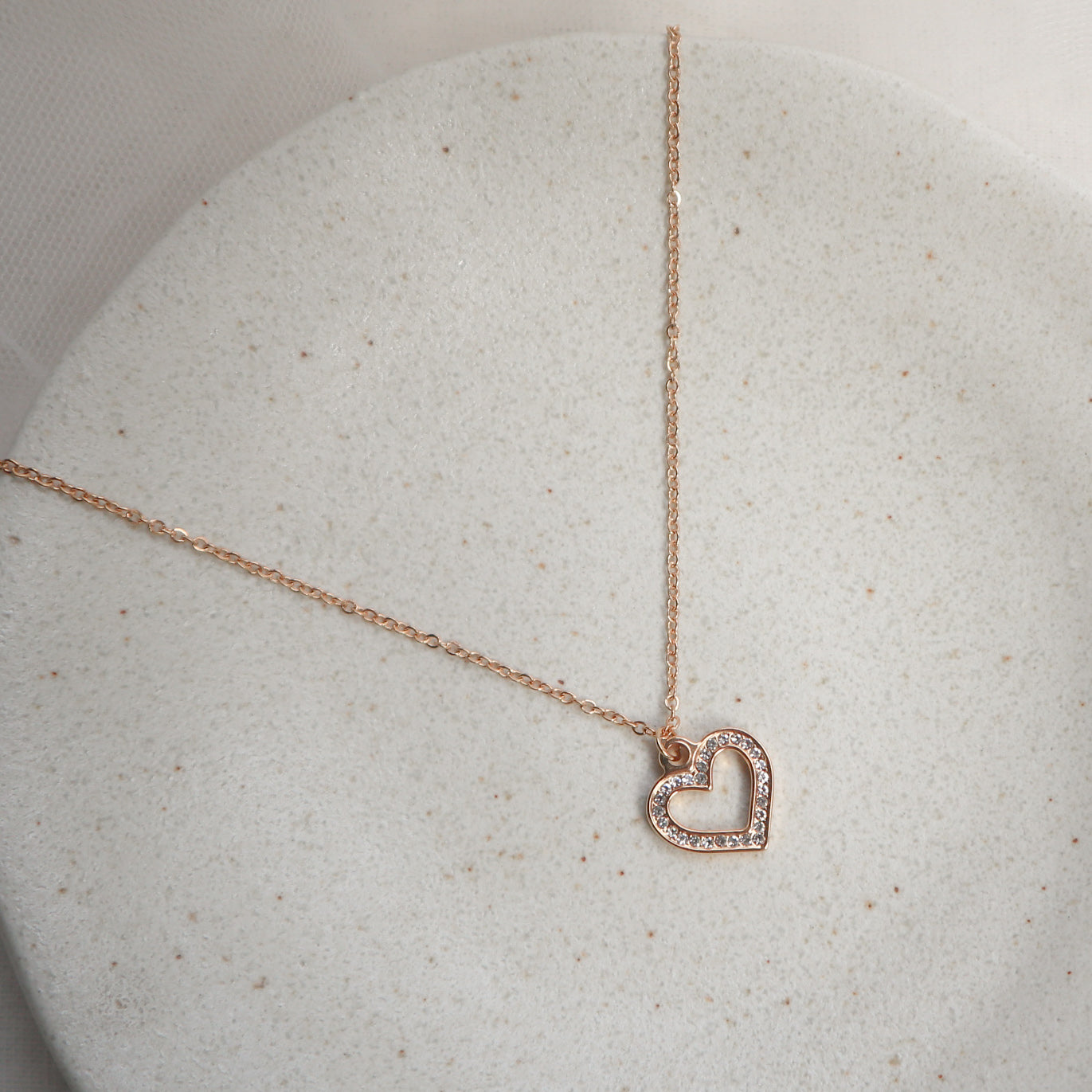 Zircon Heart Necklace