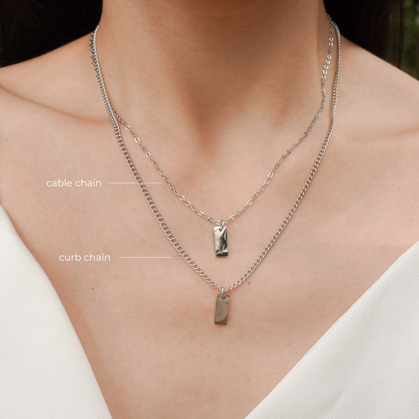 Minimalist Engraved Necklace