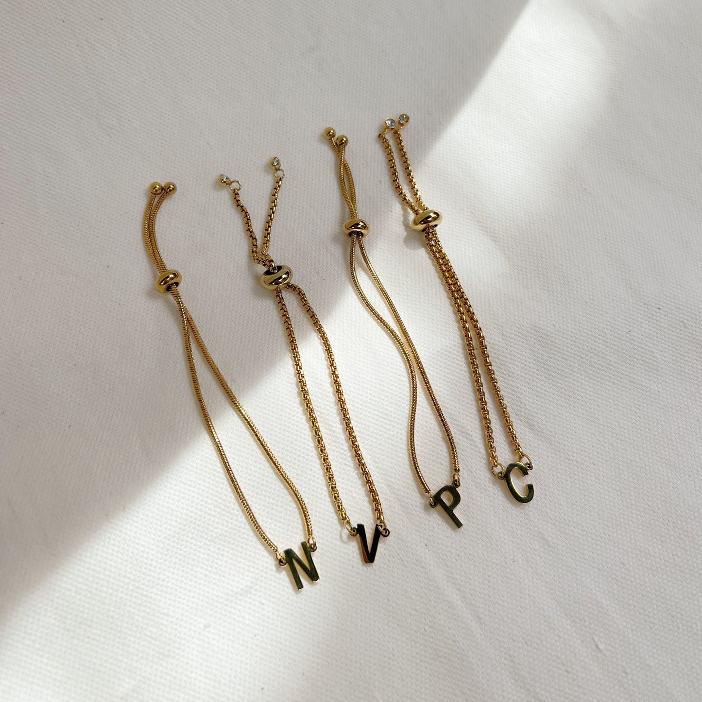 Adjustable Initial Bracelet
