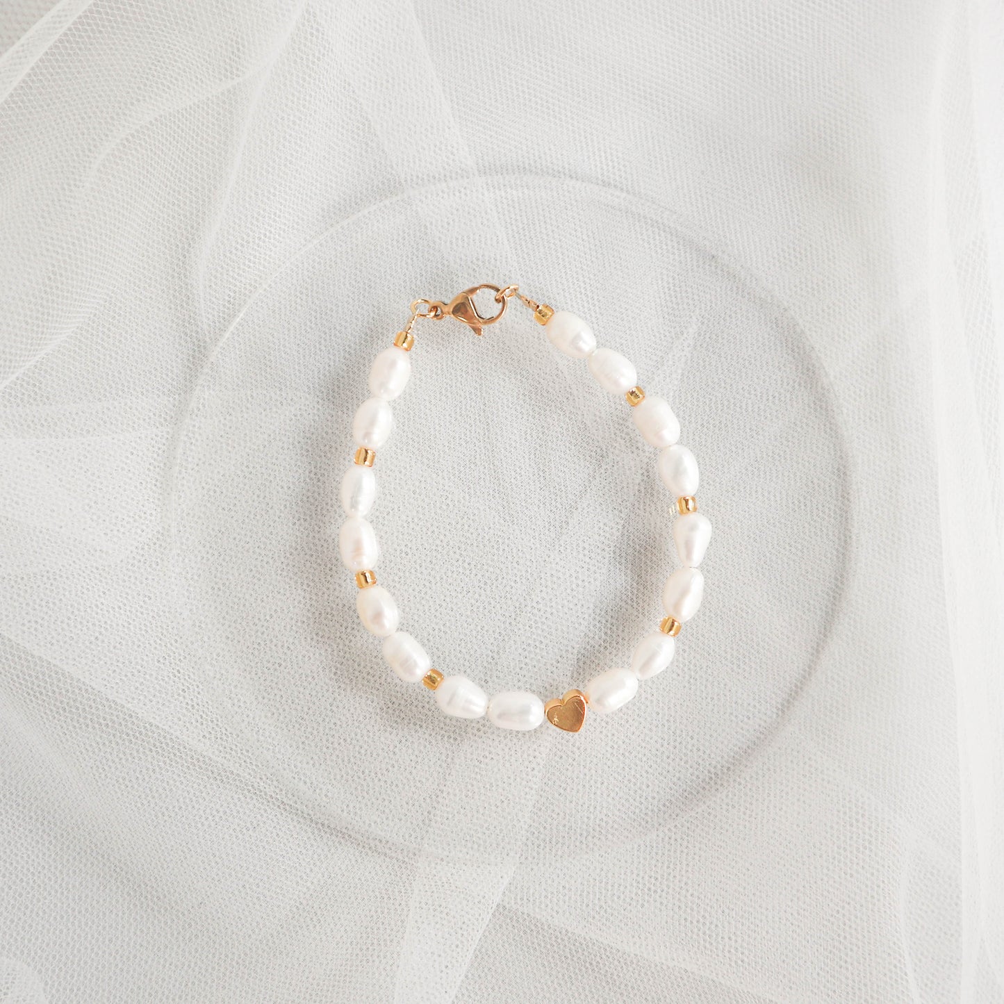Heart Pearl Bracelet