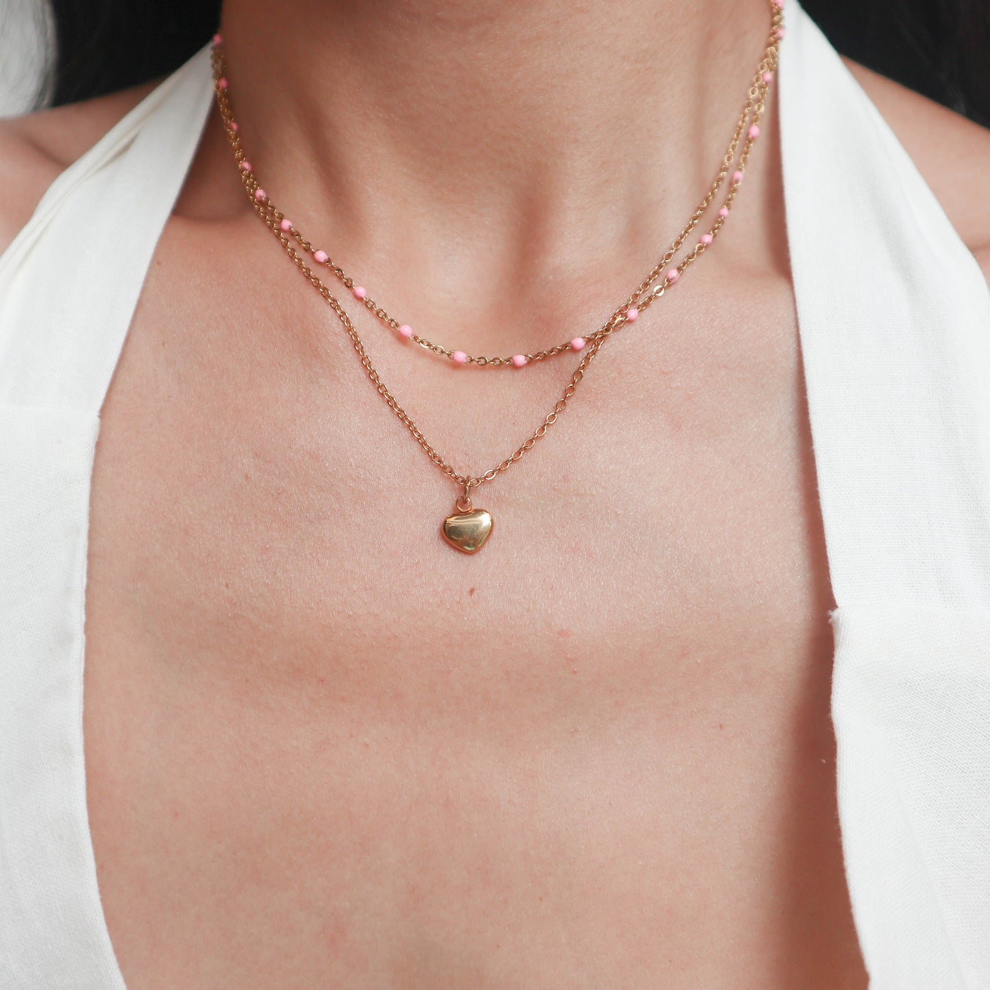 Pink Heart Necklace