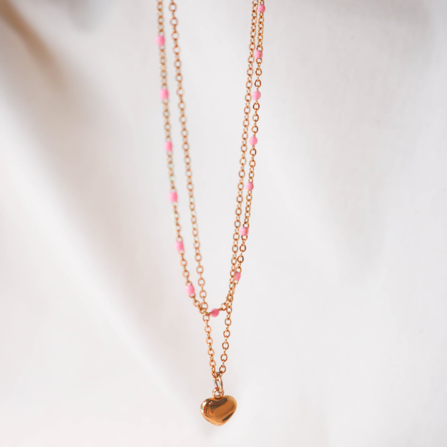 Pink Heart Necklace