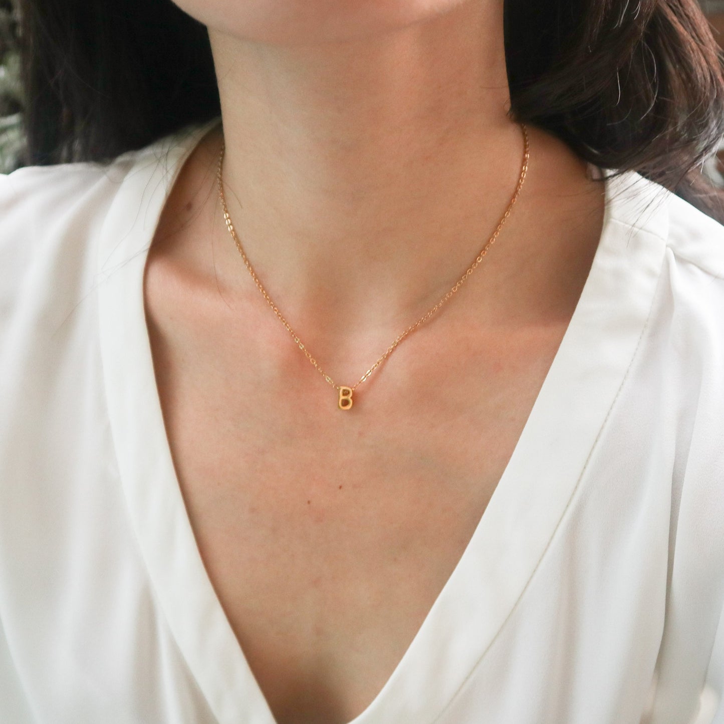 Tiny Initial Necklace