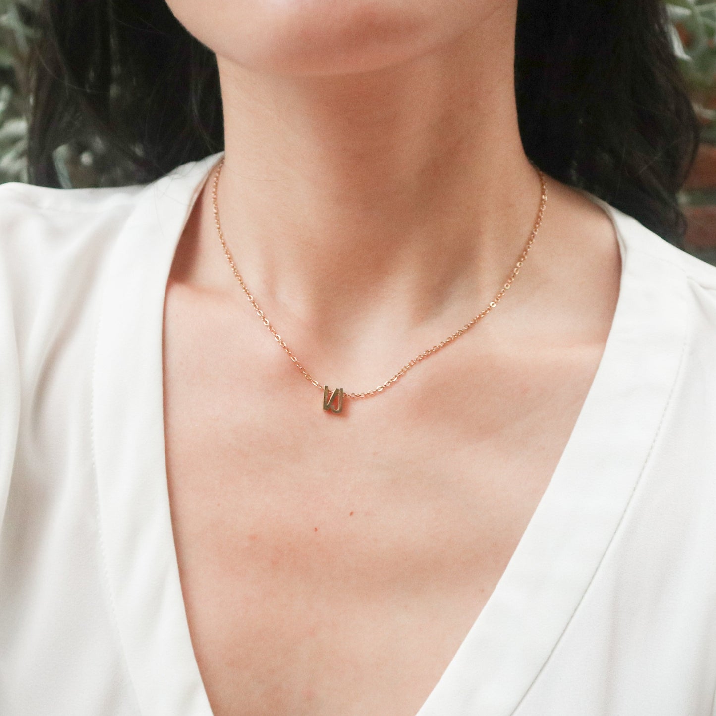 Tiny Initial Necklace