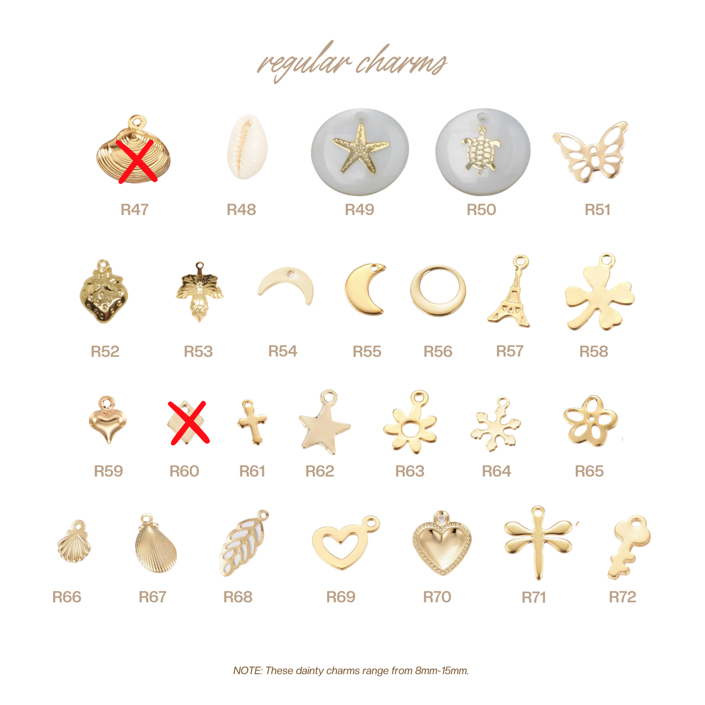 Dainty Charms (Charms Only)