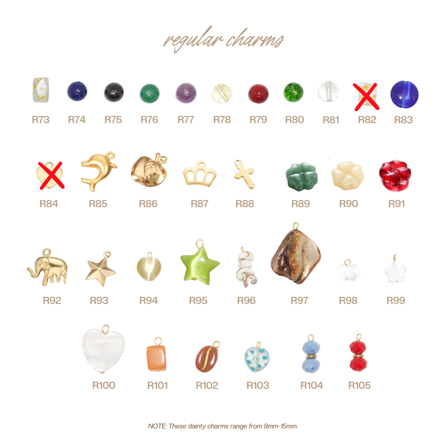 Dainty Charms (Charms Only)