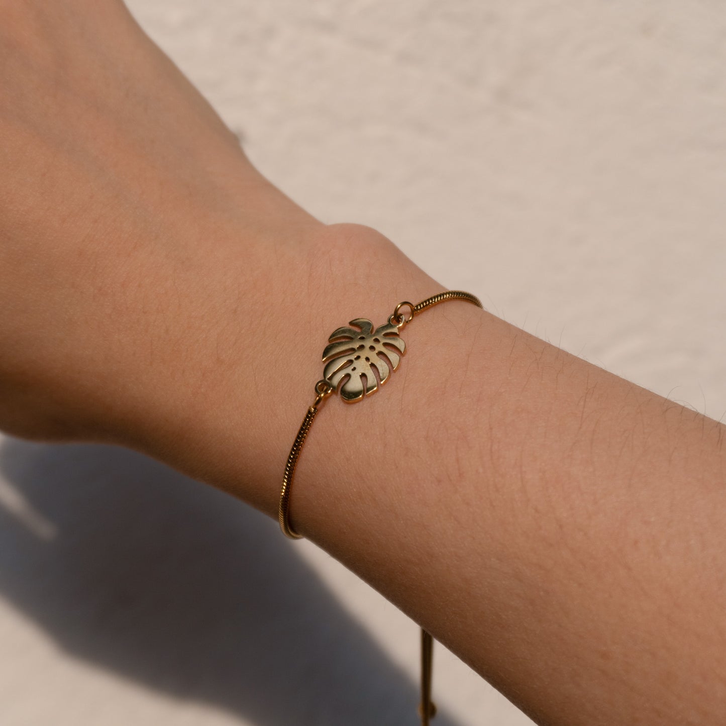 Adjustable Monstera Bracelet
