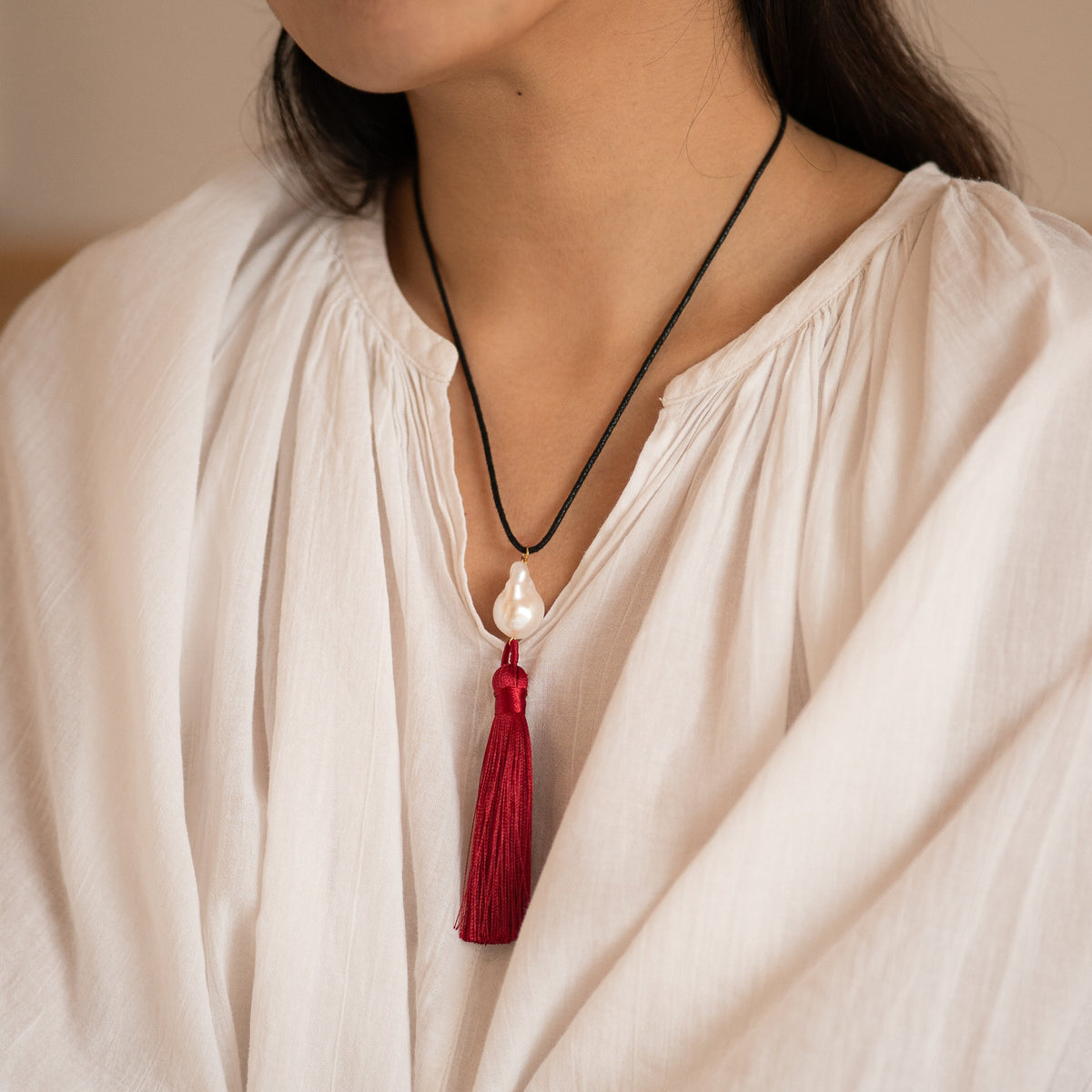 Baroque Tassel Necklace