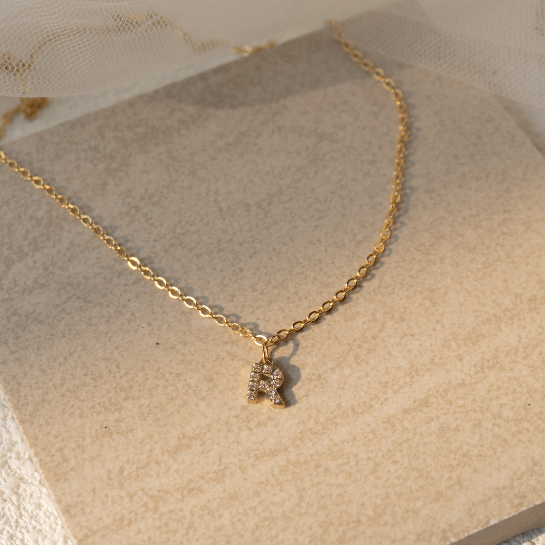 Sparkling Letter Necklace – La Rosa PH