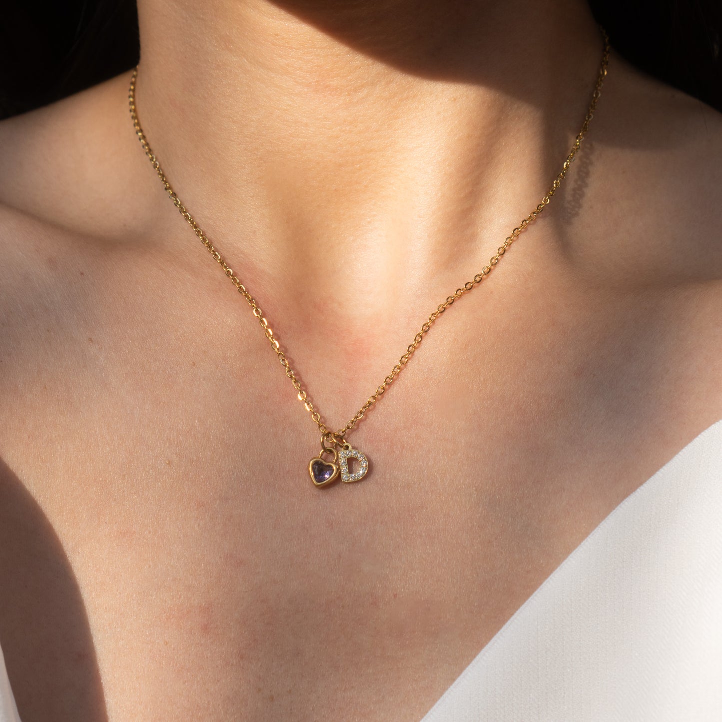 Heart Birthstone Necklace