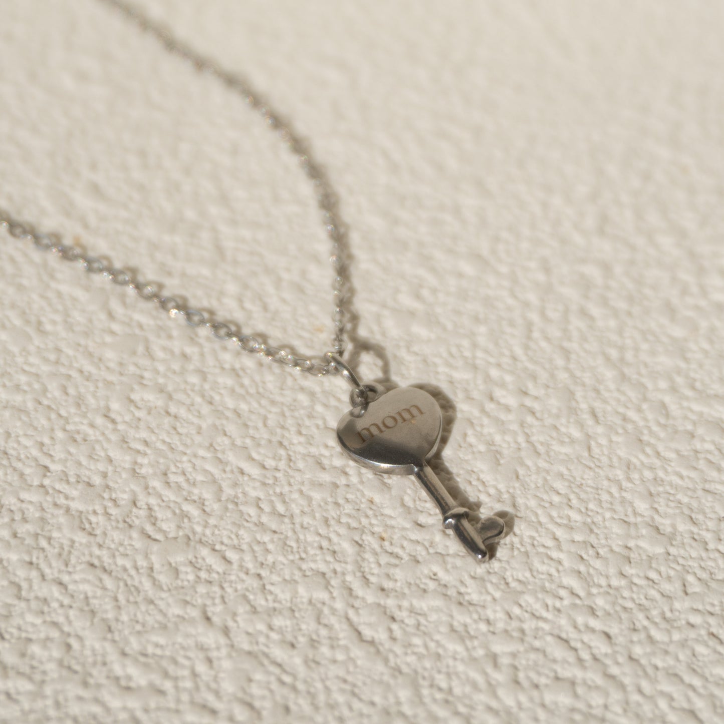 Engraved Key Necklace