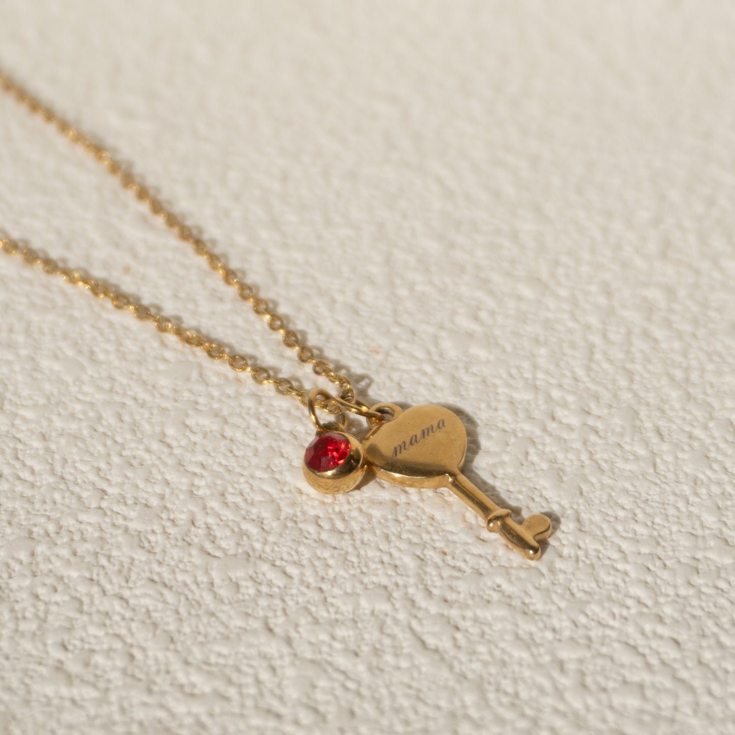 Engraved Key Necklace