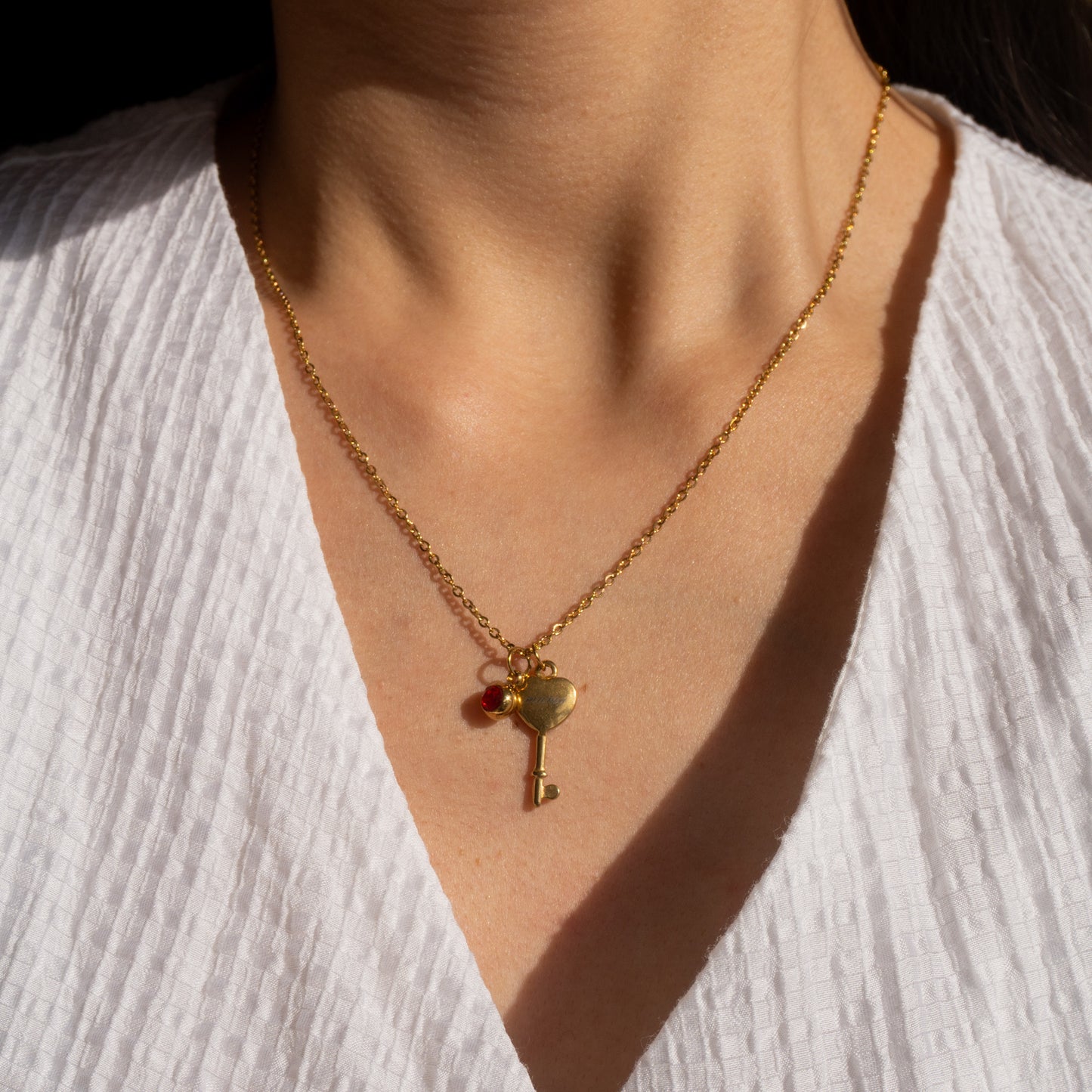 Engraved Key Necklace