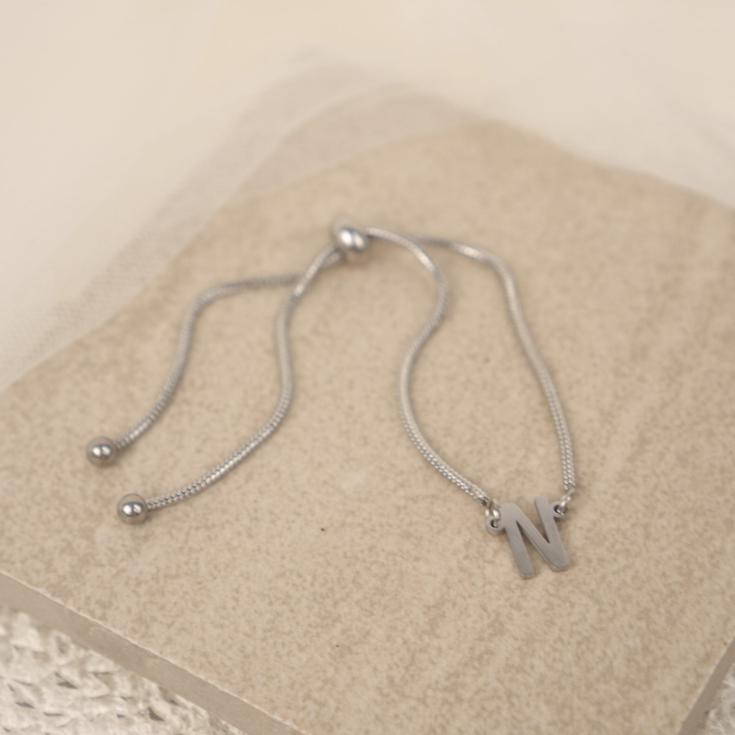 Adjustable Initial Bracelet