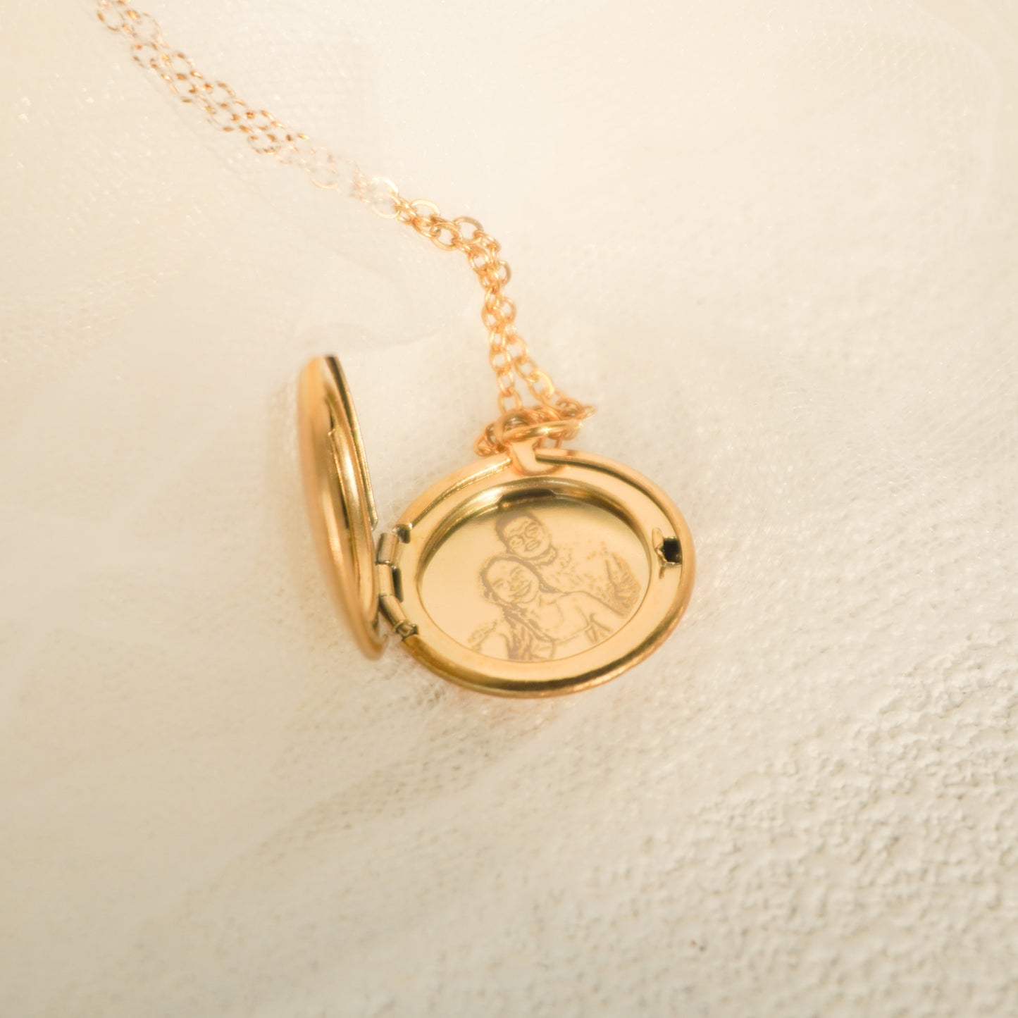 Engraved Locket Necklace