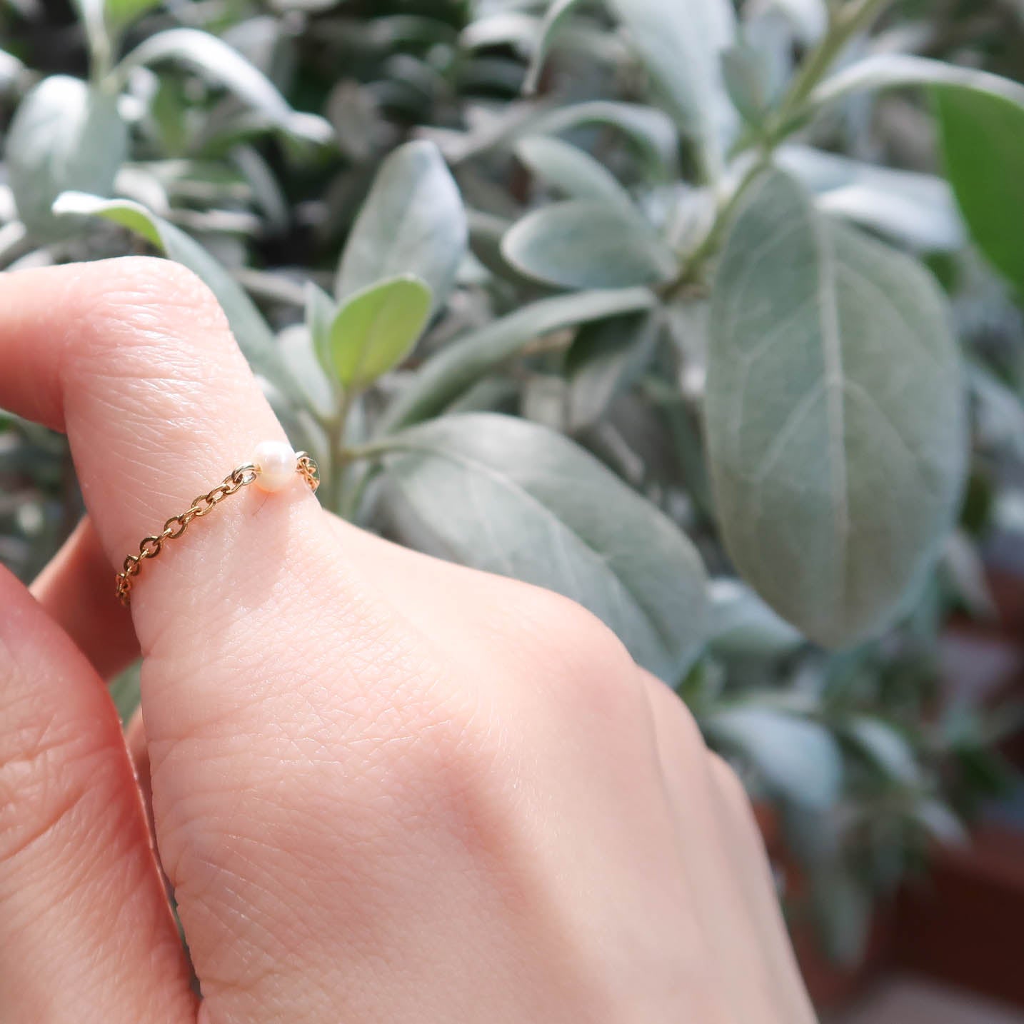 Pearl Chain Ring